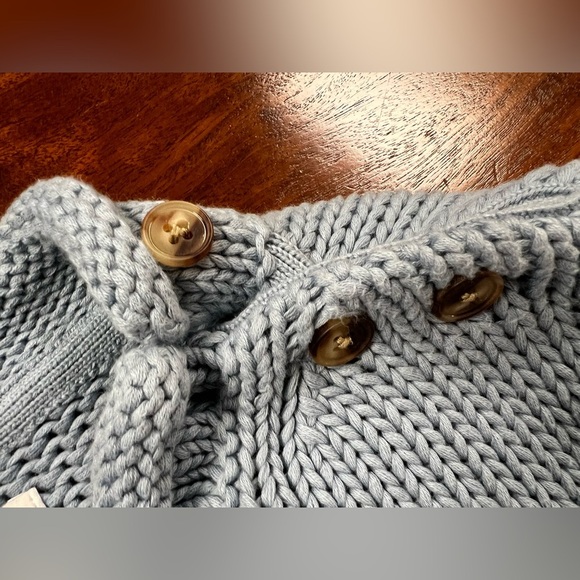 Lake Women's Blue Sweater with Button Detail - Picture 3 of 10